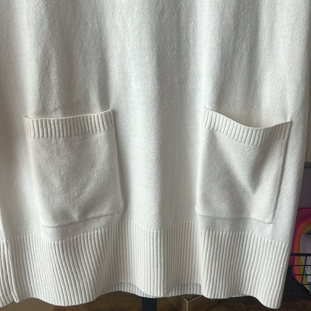 New York & Co cream cowl neck knit sweater dress - Picture 2 of 5